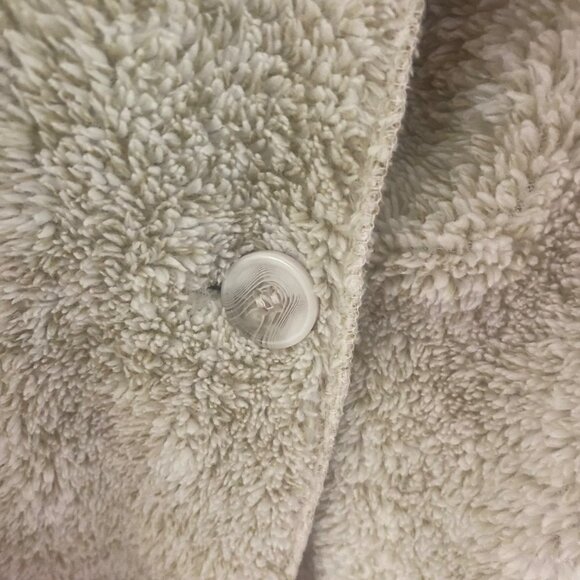 Soft Surroundings Hugs Cardigan Sweater Womens Size M Fuzzy Neutral Cozy Relaxed - Picture 4 of 8